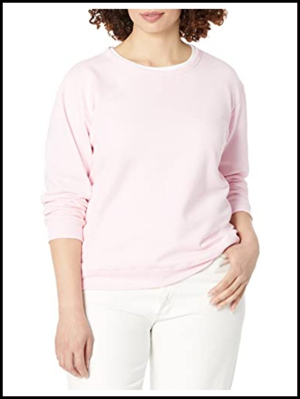 Midweight Fleece Pullover Sweatshirt Crew Neck Long Sleeve